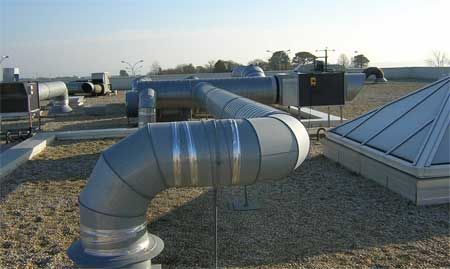 Système de climatisation dans l'industrie.